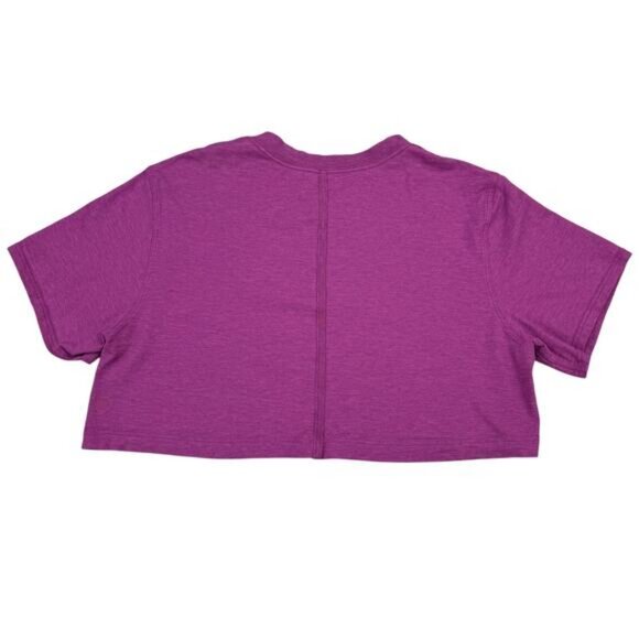 Lululemon All Yours Cropped Vitasea T-Shirt In Vivid Plum Size 4 - Picture 6 of 7